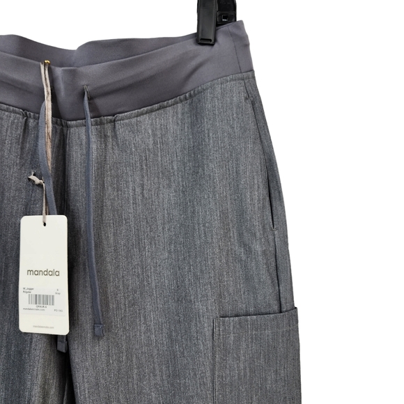 Mandala Women's Gray High Waisted Joggers - S - Picture 3 of 7